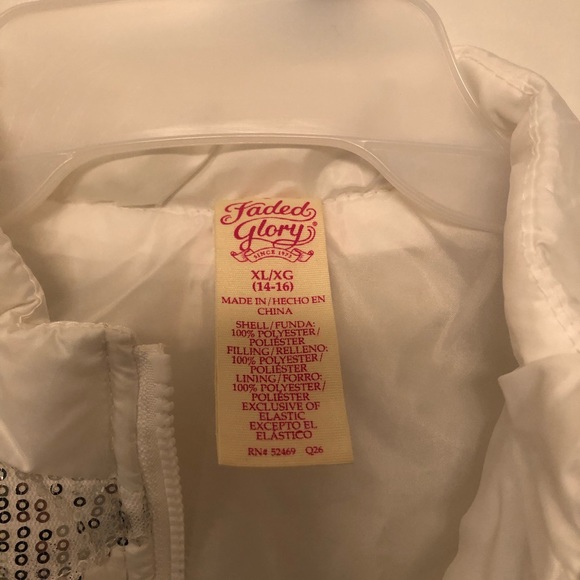 Girl’s Sequin Puffer Vest XL 14/16 - Picture 3 of 4